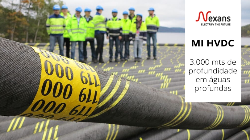 Cabo submarino MI HVDC da Nexans
