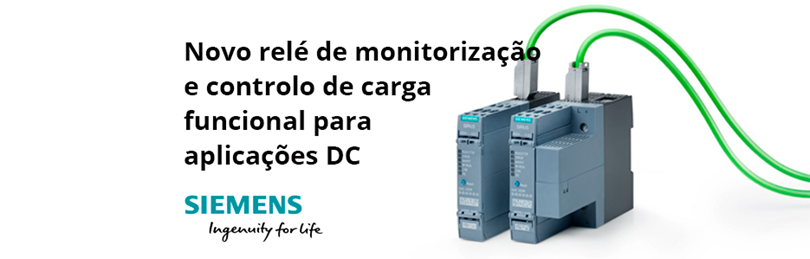 Novo relé de monitorização e controlo de carga funcional para aplicações DC da Siemens